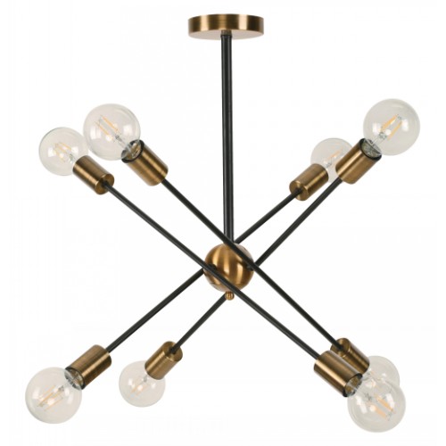 8L CEILING LAMP GOLDEN BRASS E27 60W