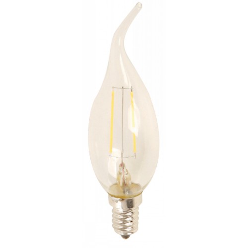 2W CANDLE LED BULB FILAMENT E14 120V 2700K