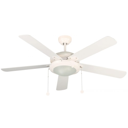 52" CEILING FAN WHITE FINISH 2L E27 40W