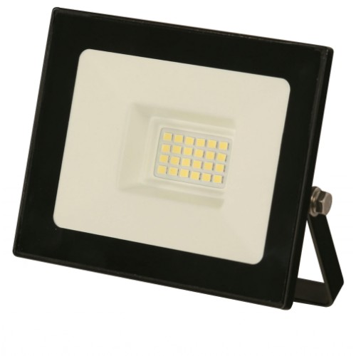 1L LED OUTDOOR FLOOD LIGHT MATT BLACK 20W 100-265V 6000K