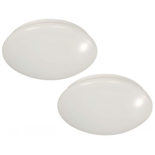 TWIN PACK-LED CEILING LAMP 12W SHINY WHITE FINISH 6000K