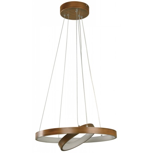 LED HANGING LAMP 24W WOOD FINISH 3000K