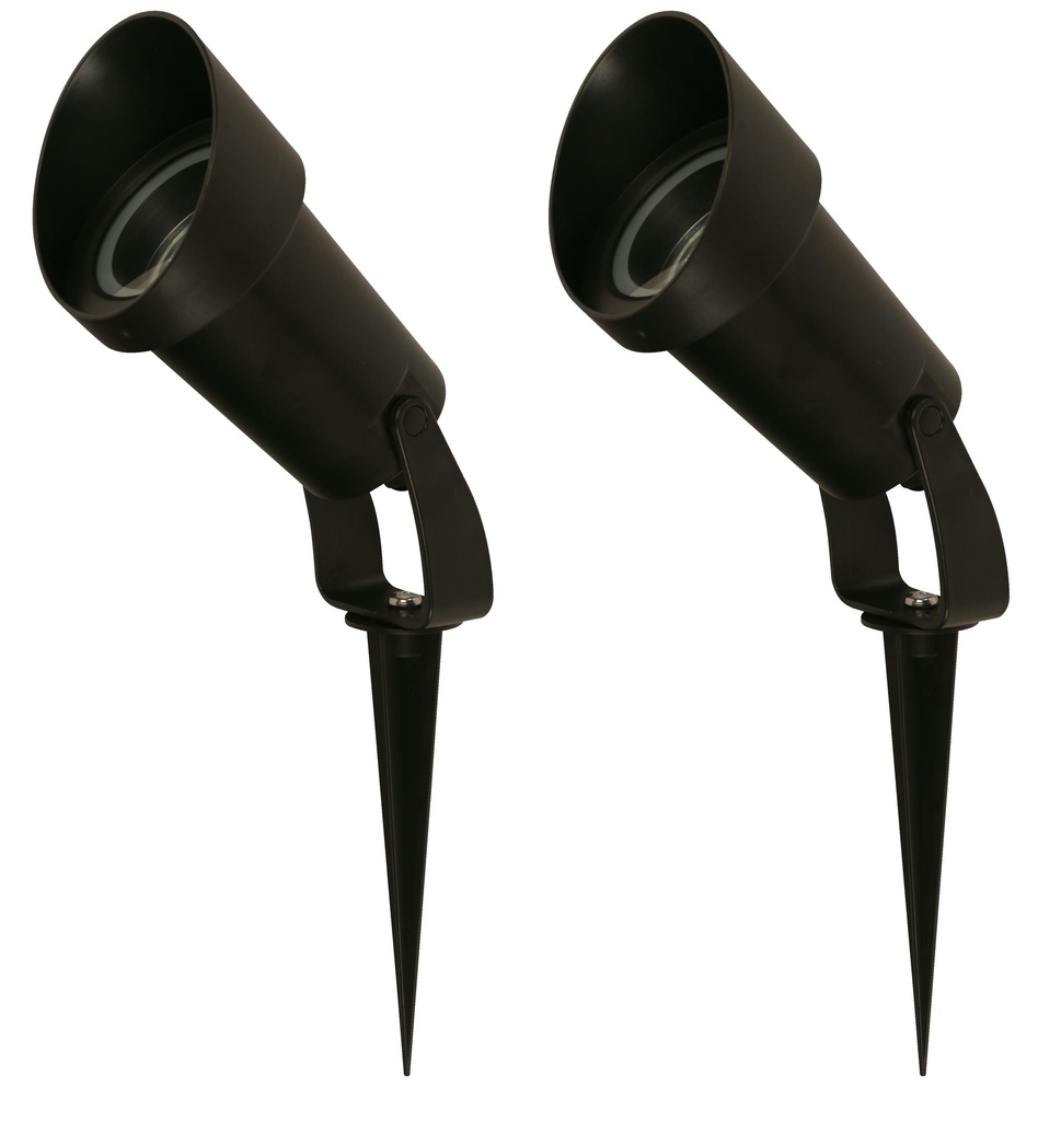 23438-2 1L OUTDOOR SPIKE LAMP BLACK GU10 7W (2 PIECES)