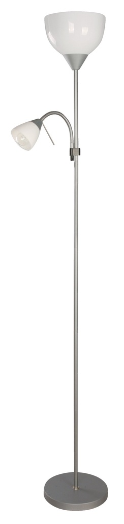 03626-4 2L FLOOR LAMP GRAY E27/60W & E14/40W 