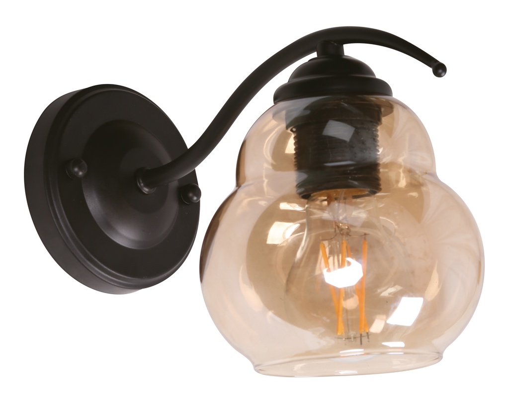 20918-2 1L WALL LAMP MATT BLACK E27 40W