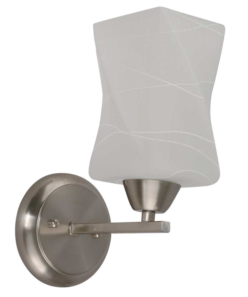 SBL-023262 1LT WALL LAMP SATIN NICKEL FINISH 