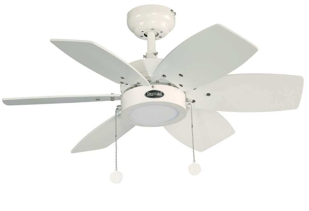 20952-1 32" CEILING FAN WHITE FINISH 12W 6000K