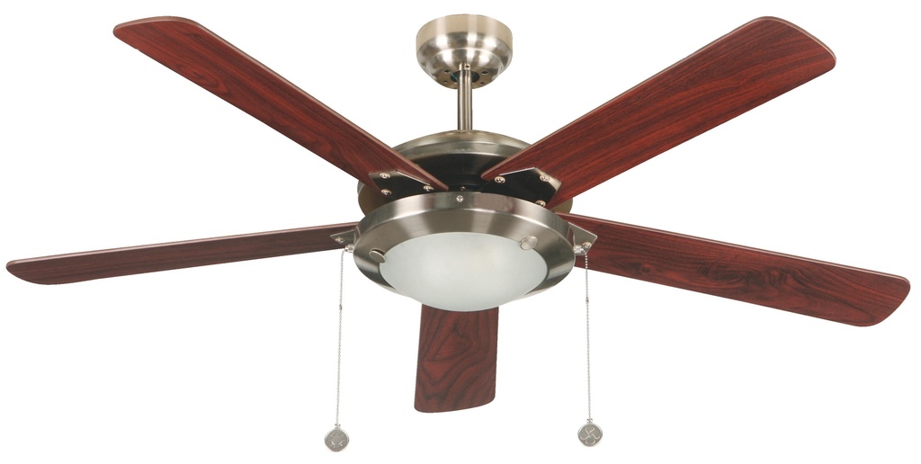 7933-5 52"  CEILING FAN SATIN NICKEL FINISH 2L E27 40W