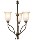 K34969 RAINBOW 3L CHANDELIER BRONZE (42846)