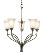 K34974 RAINBOW 5L CHANDELIER BRONZE (42847)