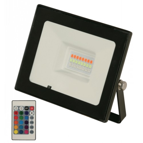 [FX-OL23472] 1L LED OUTDOOR FLOOD LIGHT BLACK 10W 100-265V RGB