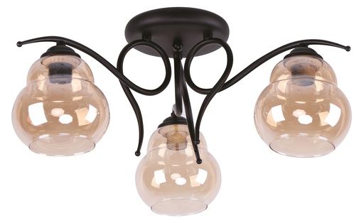 [FX-CL20920] 20920-2 3L CEILING LAMP MATT BLACK E27 40W