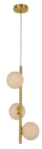 [FX-CL23763] 23764-3 3L HANGING LAMP BRASS G9 5W