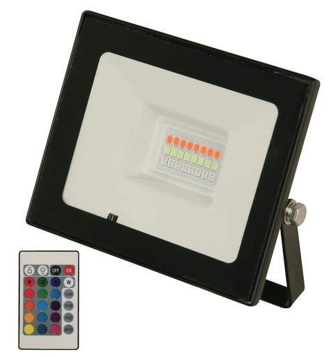 [FX-OL23438] 23473-2 1L LED OUTDOOR FLOOD LIGHT BLACK 20W 100-265V RGB