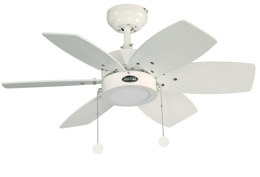 [FZ-FL20952] 20952-1 32" CEILING FAN WHITE FINISH 12W 6000K