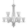 [FX-FR81989] DF 81989 MTP RAINBOW 9L CHANDELIER PEWTER